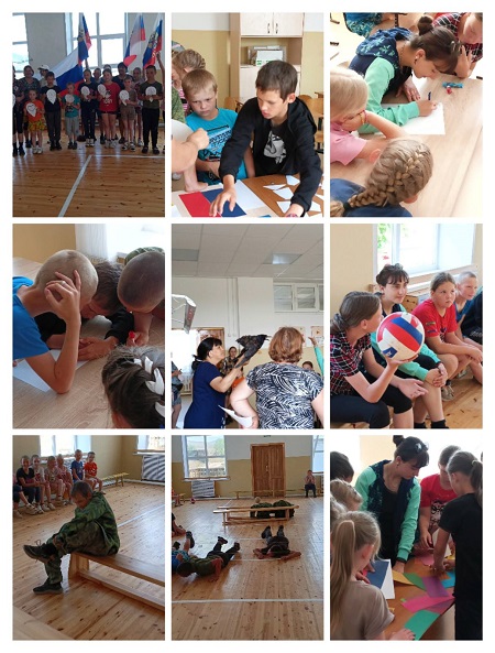12 июня Петропавловский СК и библиотека провели квест игру посвящённую Дню России для детей  школьного летнего лагеря..